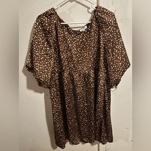 Brown dot tunic